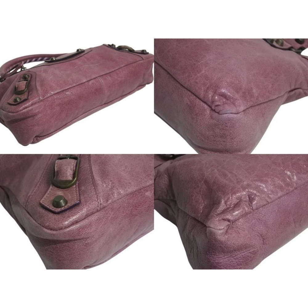 Balenciaga Shoulder Leather Purple Handbag First The Bag - Picture 6 of 10